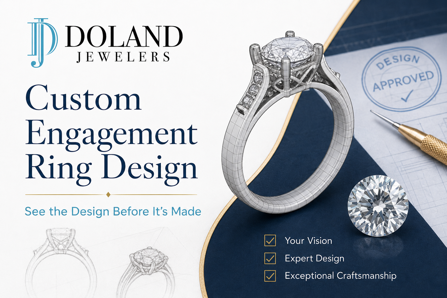 Custom Engagement Ring Design: How the Process Works at Doland