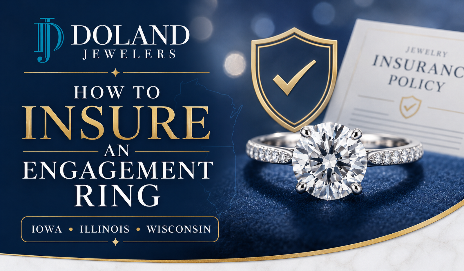 How to Insure an Engagement Ring in Iowa, Illinois, or Wisconsin