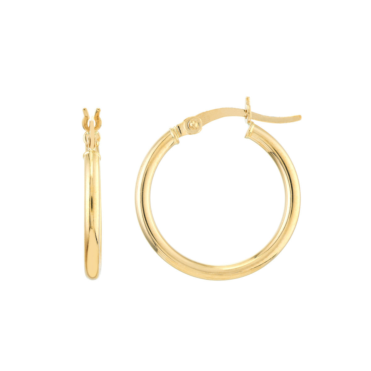 White 14K Gold 30mm Hoop Earrings