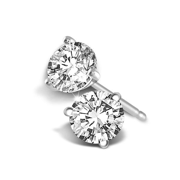 14K White Gold Diamond Stud Earrings | Doland Jewelers