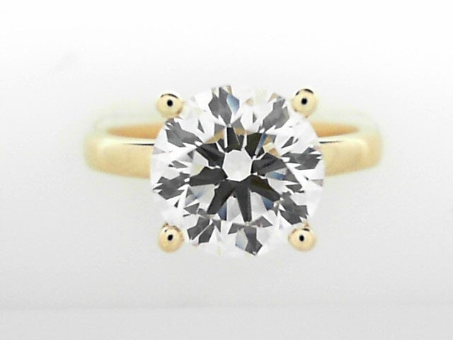 14K Yellow Gold Hidden Halo Lab-Grown Diamond Solitaire Engagement Ring