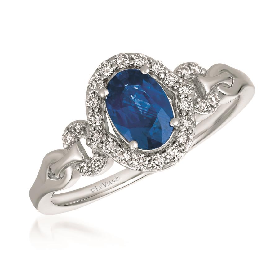 Le Vian 14K Gold Sapphire Halo Ring, 0.20 CTW Diamonds