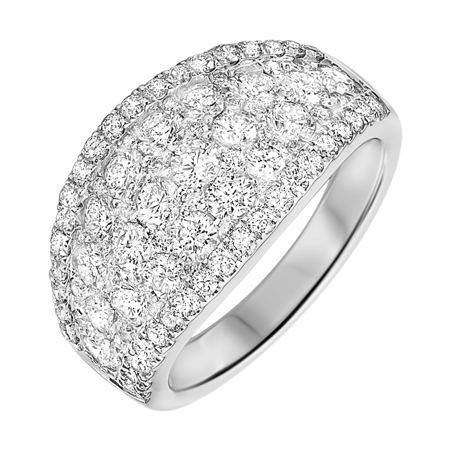 14K White Gold Diamond Ring, 2.25 CTW Diamonds