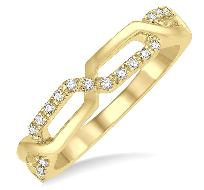 14K Gold Diamond Ring, 0.10 CTW Diamonds