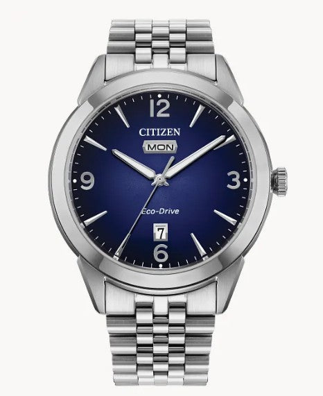 Citizen Eco-Drive Rolan Stainless Steel Blue Dial Men’s Watch