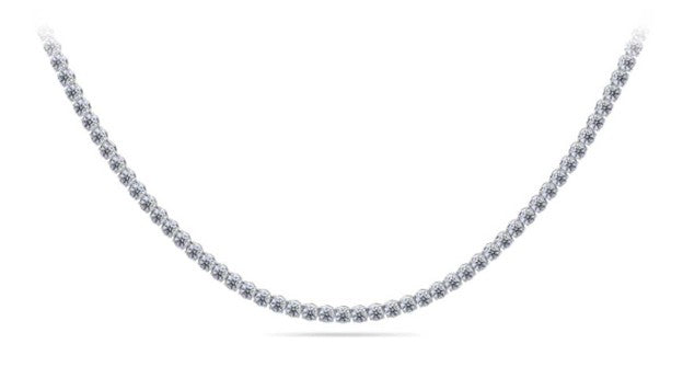 14K Gold Lab Grown Diamond Tennis Pendant, 21.35 CTW Diamonds