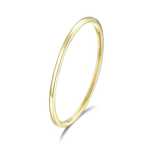Yellow Gold-Plated Sterling Silver Bangle Bracelet