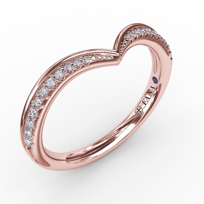 14K Rose Gold Diamond Wedding Band