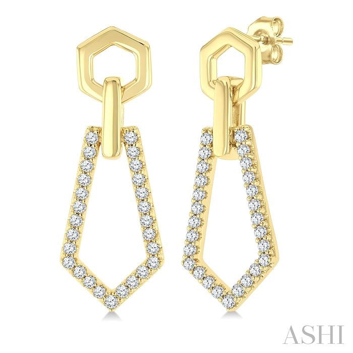 10K Gold Diamond Earrings, 0.33 CTW Diamonds