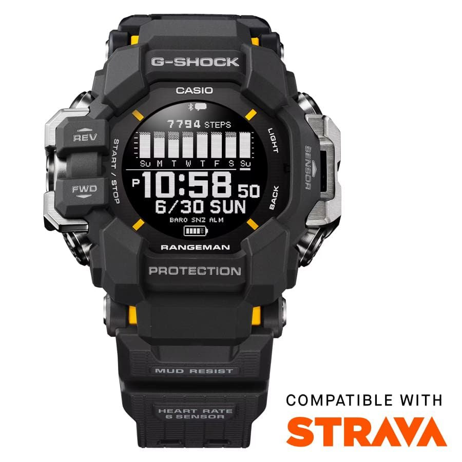Casio G-Shock Rangeman Black Digital Watch with GPS and Heart Rate