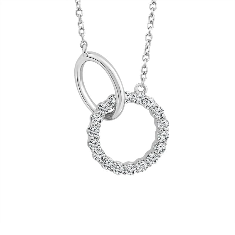 Leya Circle Diamond Pendant