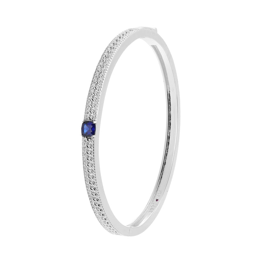 Weave Sterling Silver Sapphire Bracelet