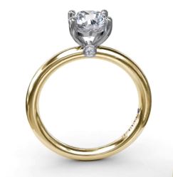 14K Yellow Gold 1ct Lab-Grown Diamond Solitaire Engagement Ring