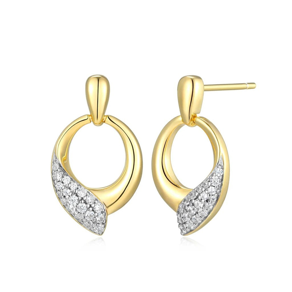 Amour Yellow Gold-Plated CZ Earrings