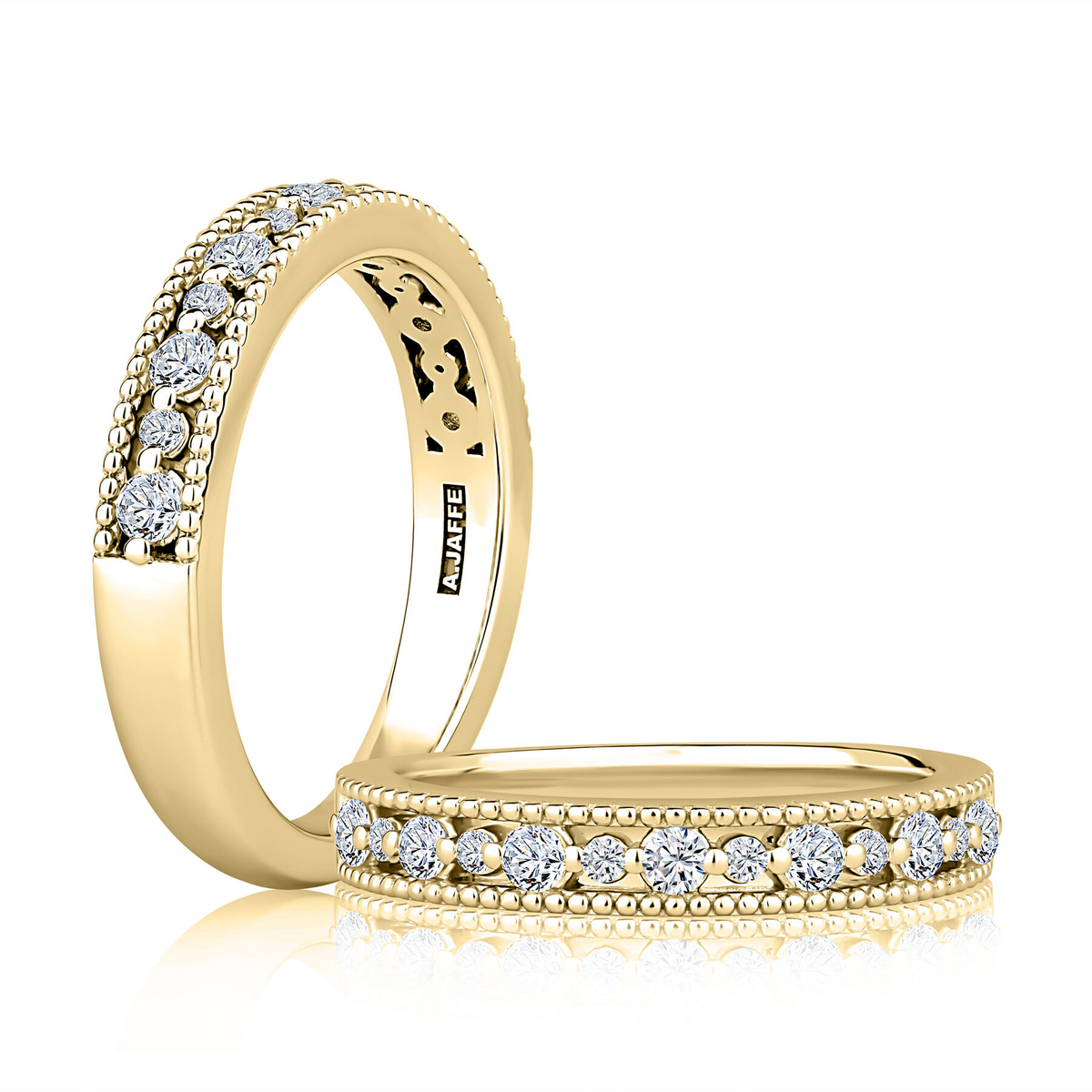 A. Jaffe 14K Yellow Gold Diamond Wedding Band