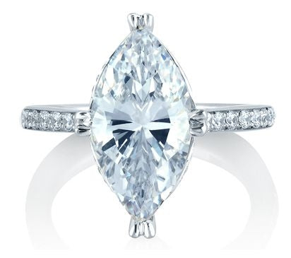 A. Jaffe 14K White Gold Diamond Semi-Mount Ring