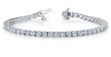 14K White Gold 4.00ctw Diamond Tennis Bracelet