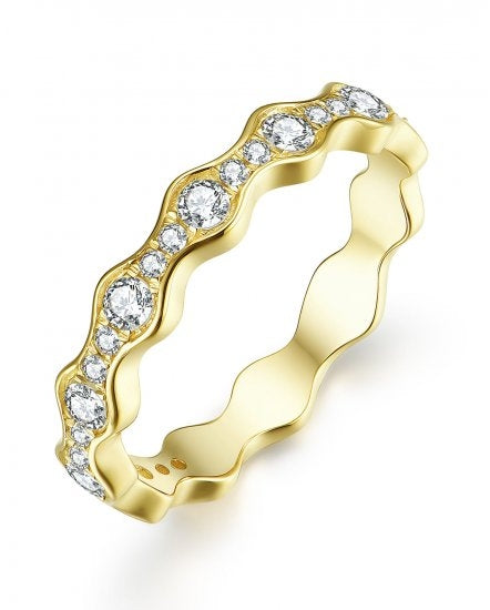 14K Yellow Gold Emerald and Diamond Gemstone Ring