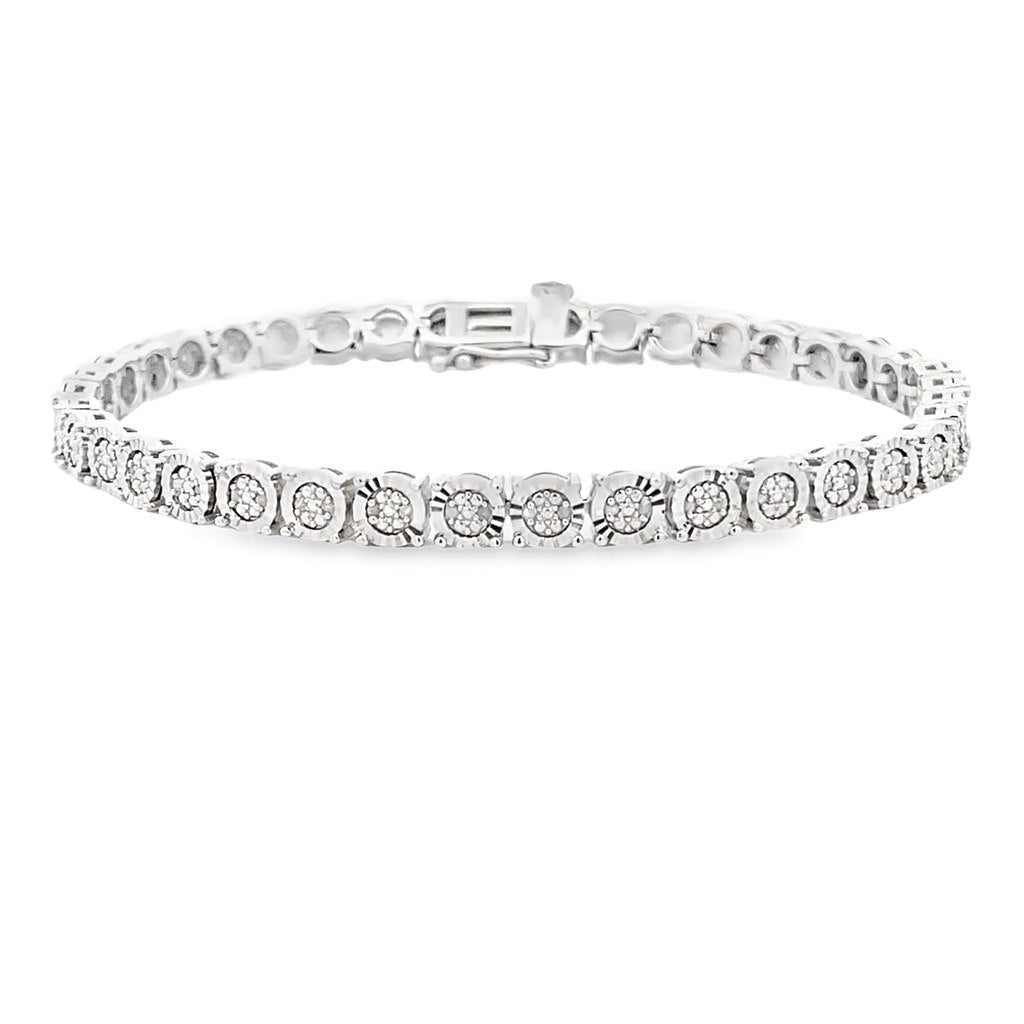 Diamond Tennis Bracelet Sterling Silver