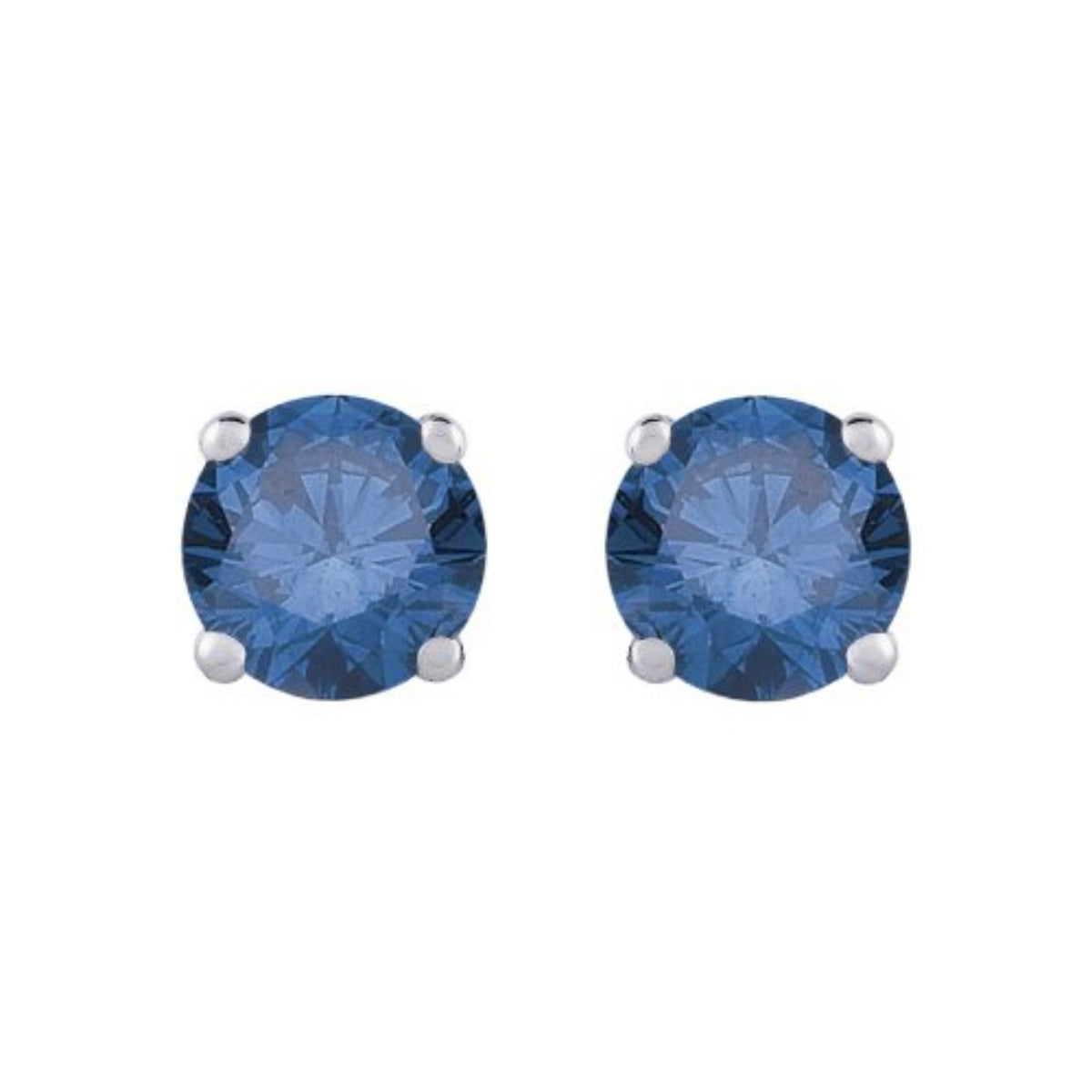 14K White Gold 0.22ctw Blue Diamond Stud Earrings