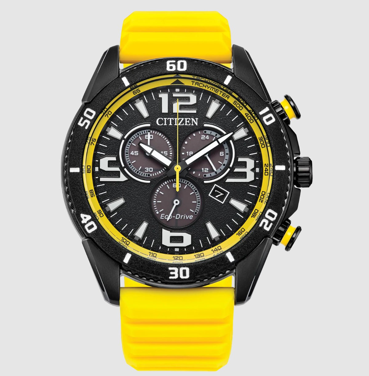 Citizen Eco-Drive Brycen Black and Yellow Sport Chronograph Watch