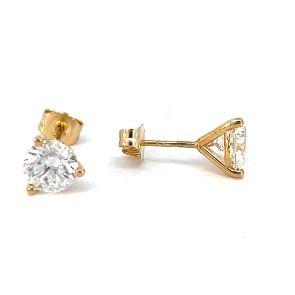 2.00ctw Lab-Grown Diamond Martini Stud Earrings in 14K Yellow Gold