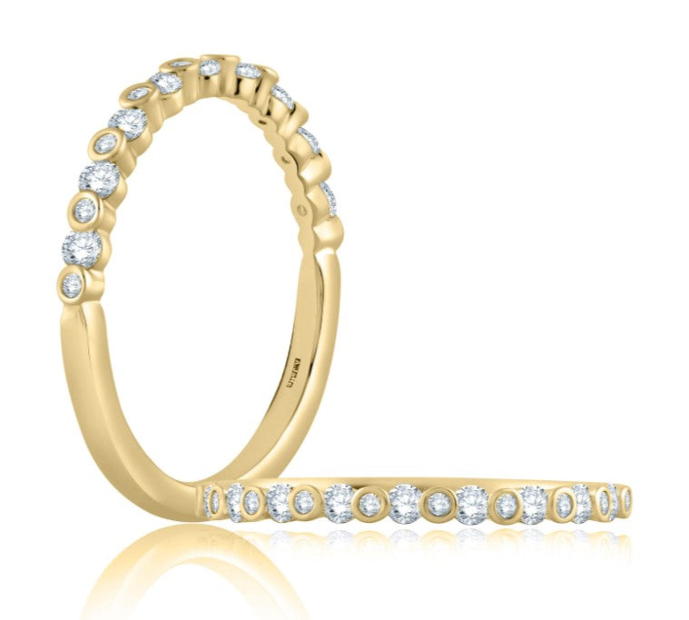 A. Jaffe 14K Yellow Gold Diamond Wedding Band