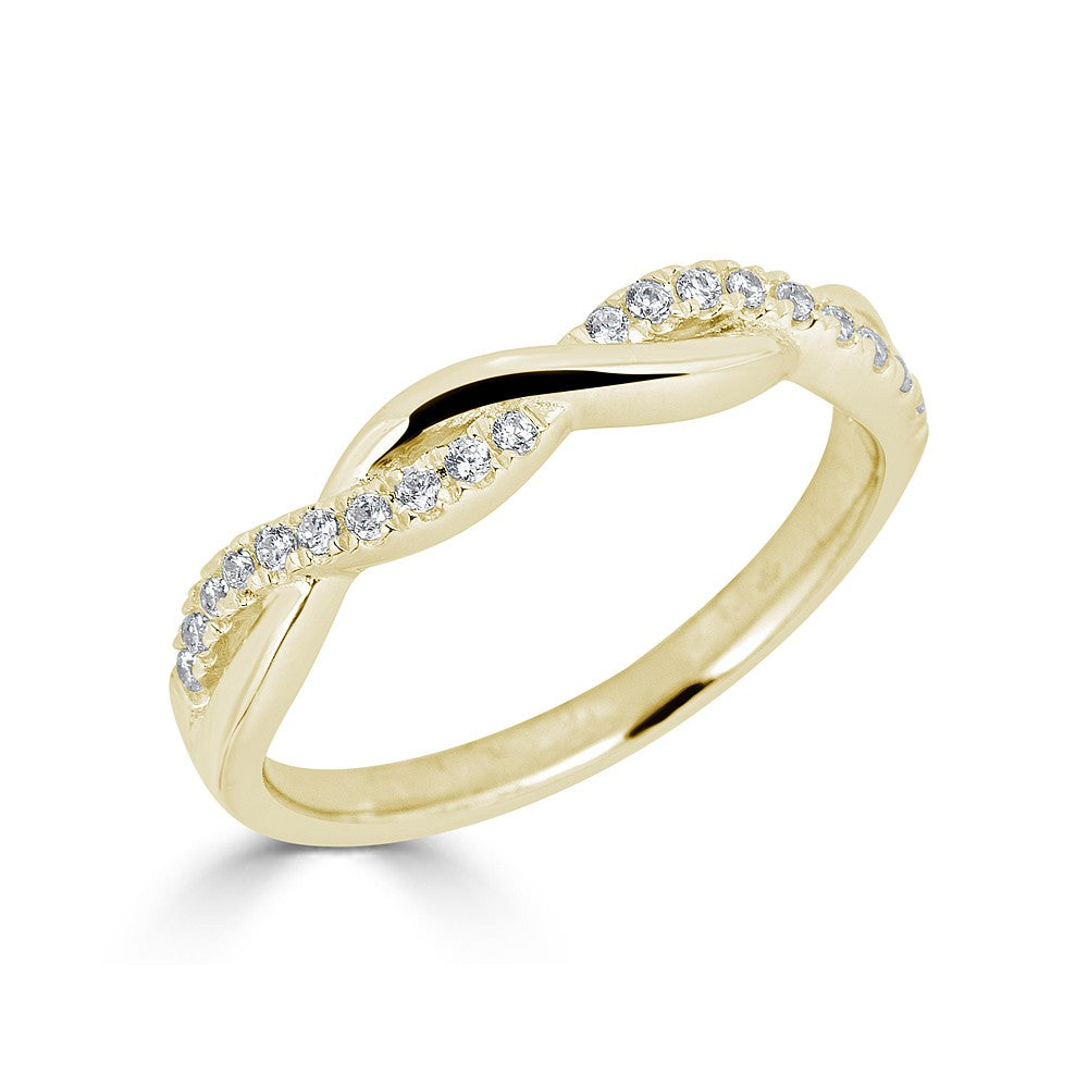 14K Yellow Gold Twisted Wedding Band