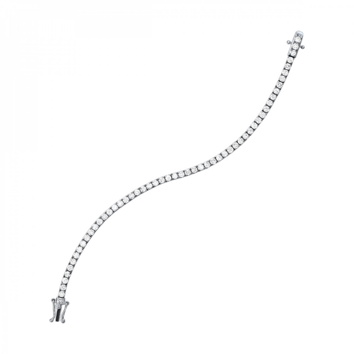 14K White Gold 3.00ctw Lab-Grown Diamond Tennis Bracelet