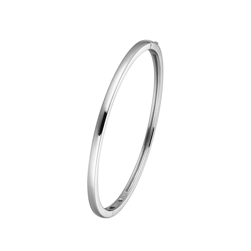 Simpatico Rhodium-Plated Bangle Bracelet
