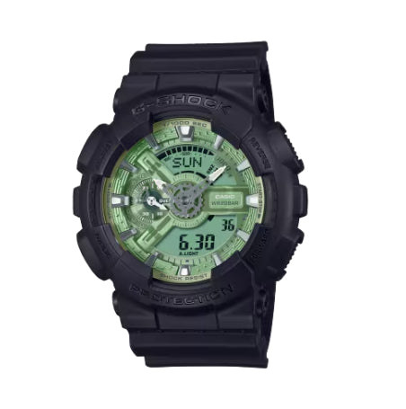 Casio G-Shock Black Analog-Digital Watch with Green Dial
