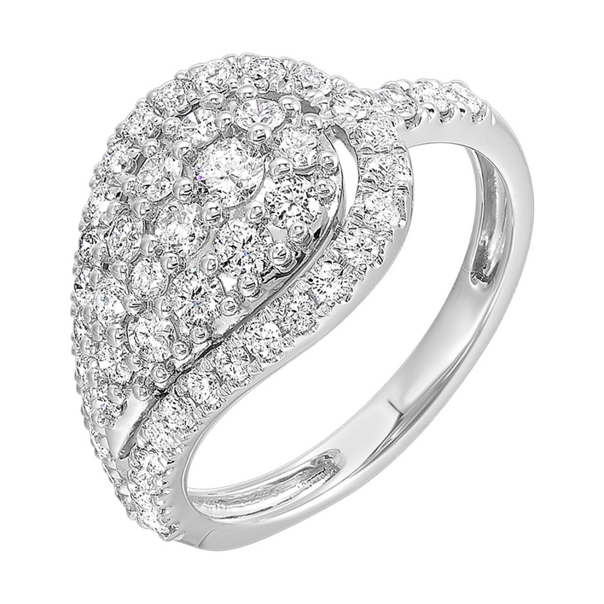 14K Gold Diamond Ring, 1 CTW Diamonds