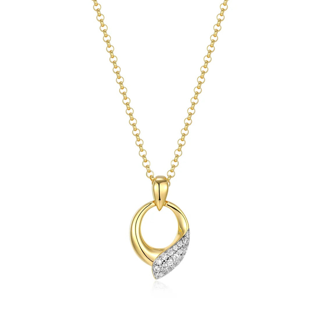 Amour Yellow Gold-Plated CZ Pendant