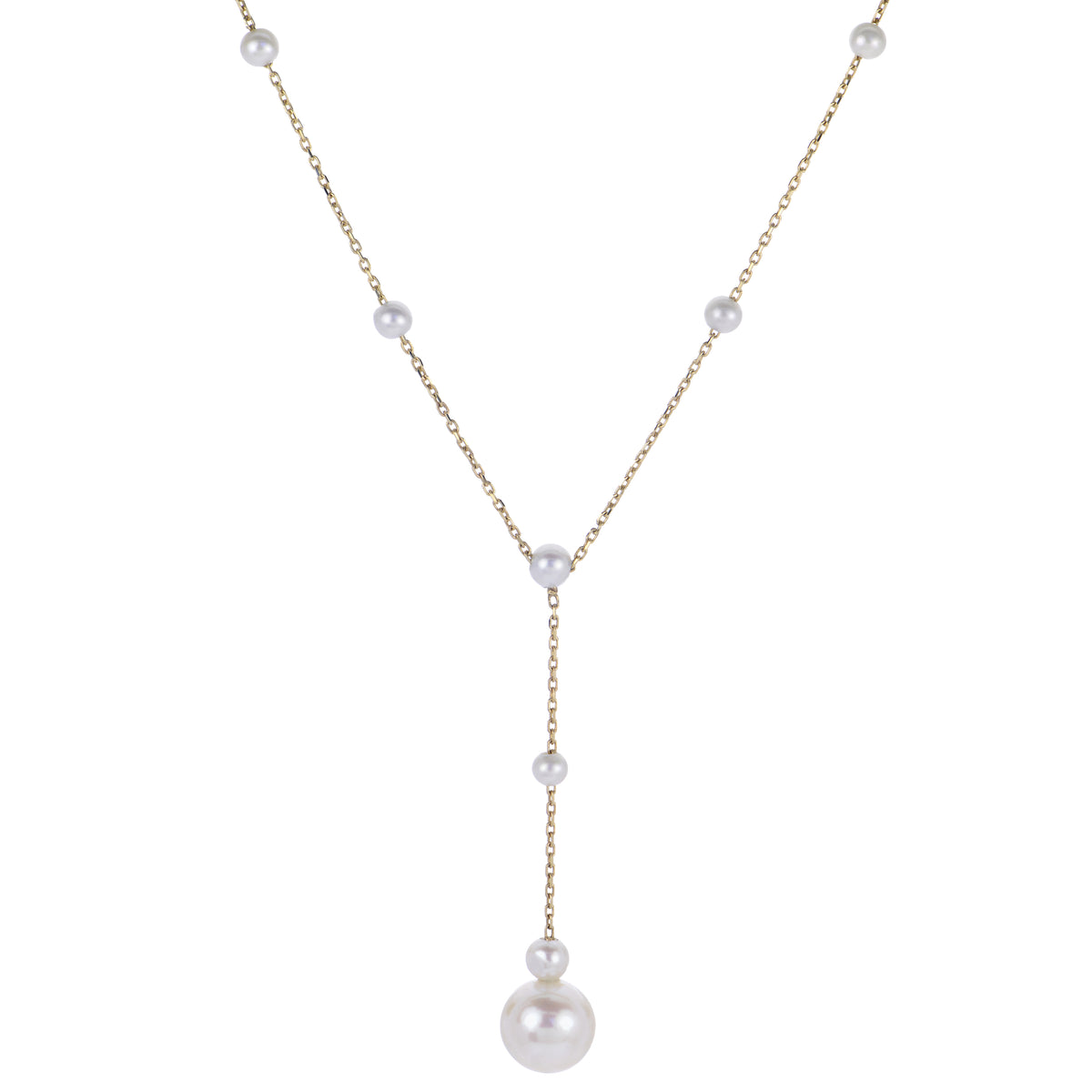 14K Yellow Gold Multi–Freshwater Pearl Pendant