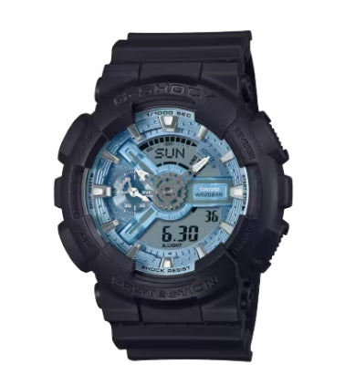 Casio G-Shock Black Analog-Digital Watch with Blue Dial